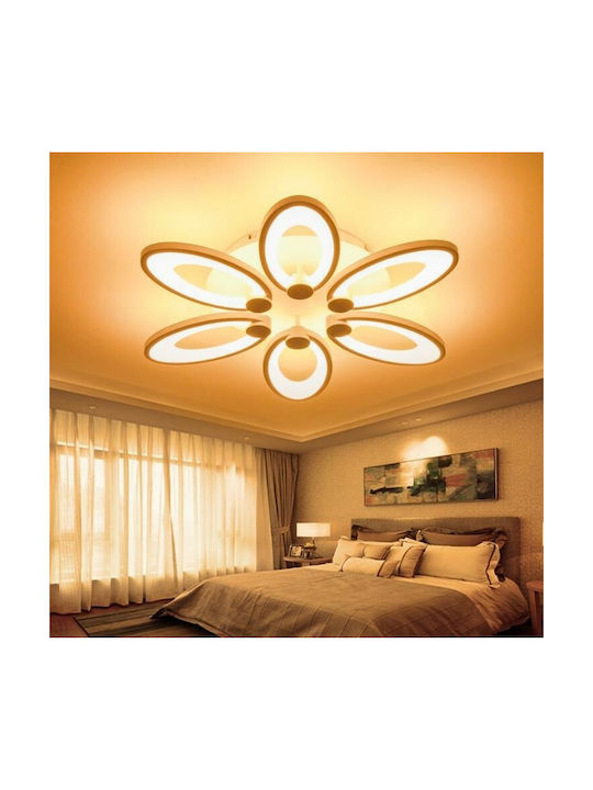 Atman Pamplona Ceiling Mount Light 65cm White with Integrated LED and Remote Control
