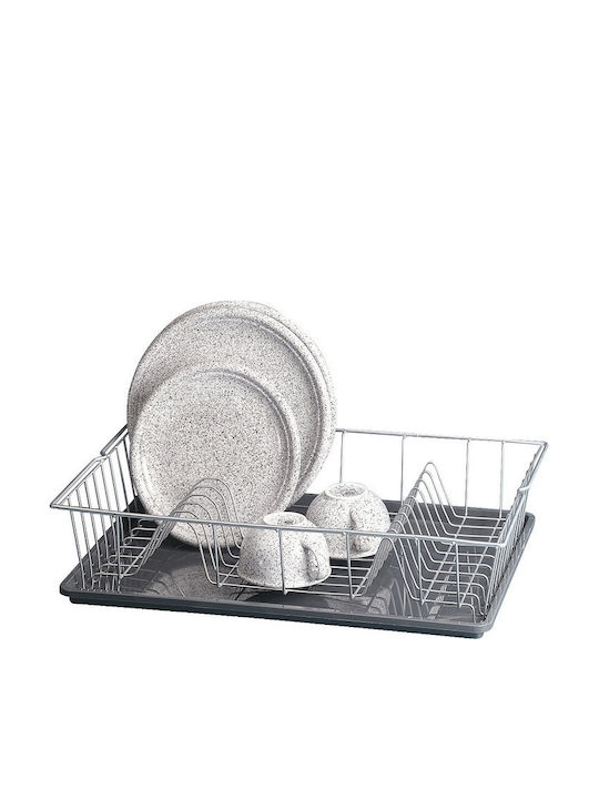 Metaltex Colonia Dish Drainer Metallic in Silver Color 48x30cm