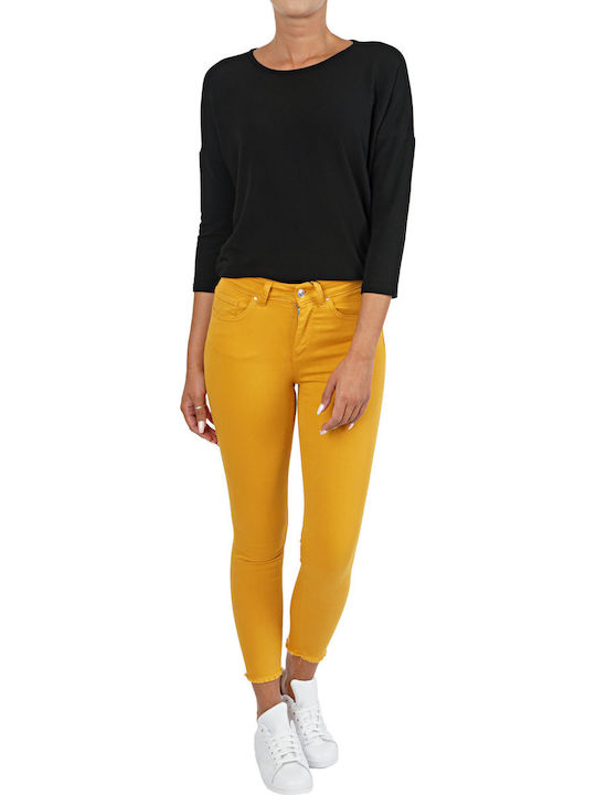 Women's Blouse with 3/4 Sleeve & Boat Neckline Black