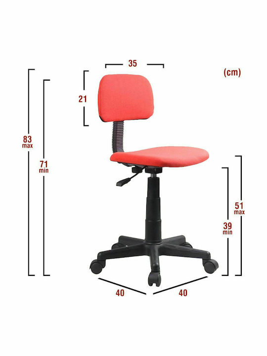 Desk Chair Echo Red 40x46x71cm