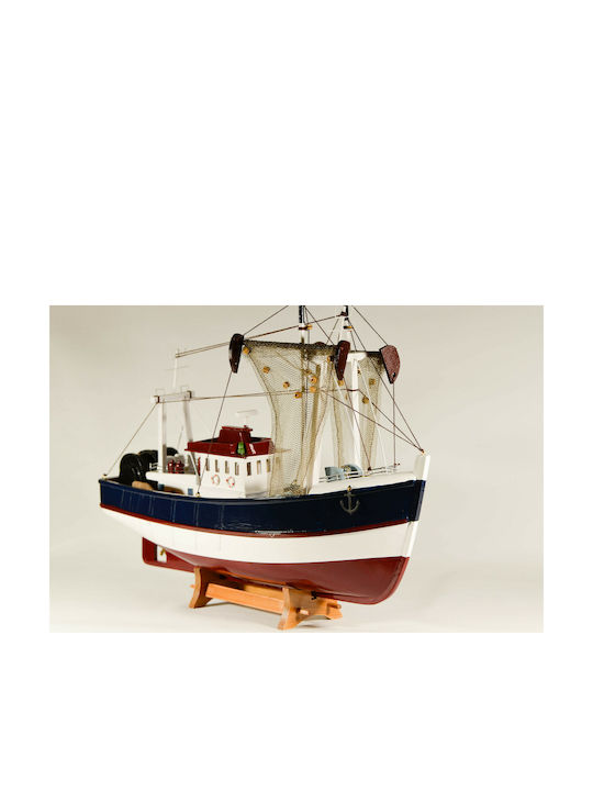Vintage Christmas Boat Fishboat Wooden 45x37cm 03-020-46B