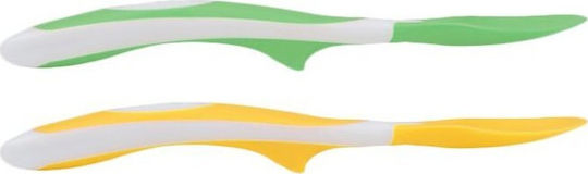 Dr. Brown's Baby Set with Spoons made of Plastic for 4+ months Yellow/Green 2pcs