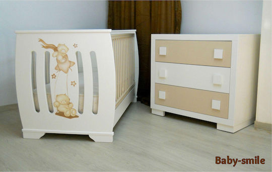 Baby Smile Babybett Luna Weiß & Beige