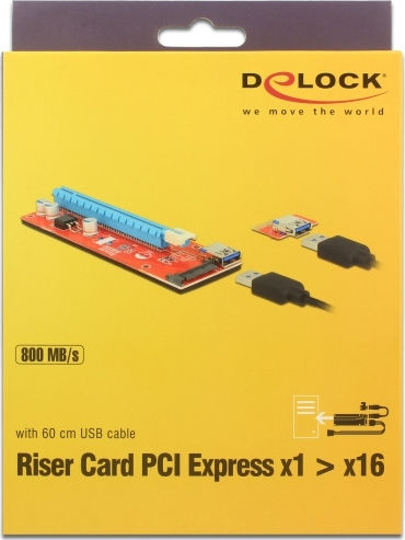 DeLock Κάρτα Riser για Κάθετη Τοποθέτηση 41423