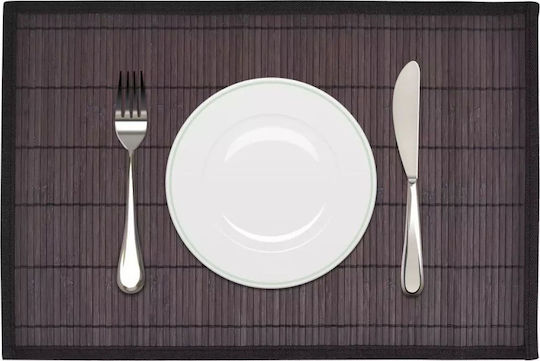vidaXL Placemat Bamboo Brown 45x30cm 6pcs