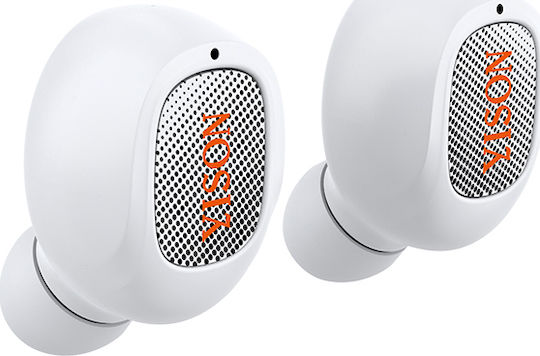 T1 In-ear Bluetooth Handsfree Ακουστικά με Θήκη Φόρτισης Λευκά