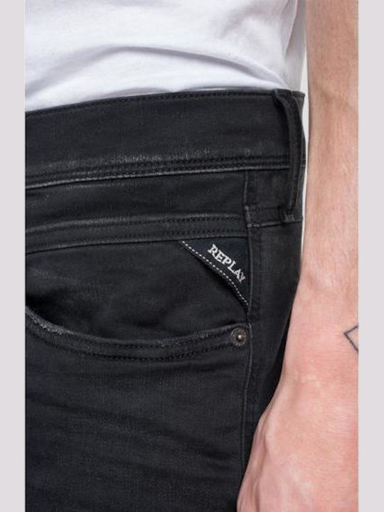 Hyperflex Anbass Men's Jeans Pants Elastic with Slim Tapered Fit Black