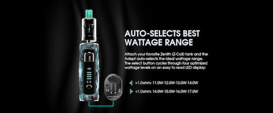 Innokin Adept Zlide Box Mod Kit 2ml με Ενσωματωμένη Μπαταρία 3000mAh Black