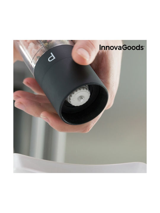 InnovaGoods Set Manual Râșnițe Condimente 2 în 1 din Plastic în Culoare Negru 22cm 1buc