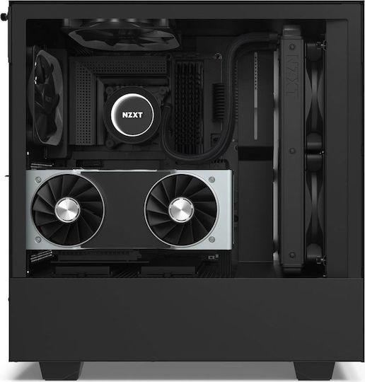 NZXT H510i Gaming Midi Tower Κουτί Υπολογιστή με Πλαϊνό Παράθυρο και RGB Φωτισμό Μαύρο
