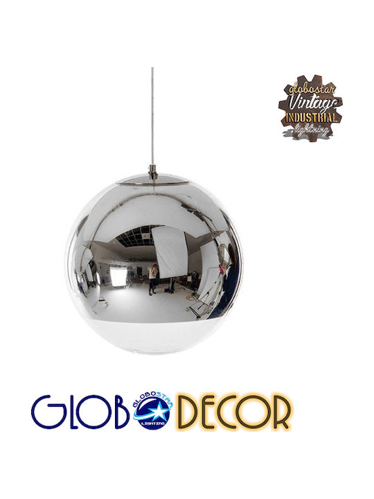 GloboStar Mirage Pendant Light Suspension for Socket E27 Silver