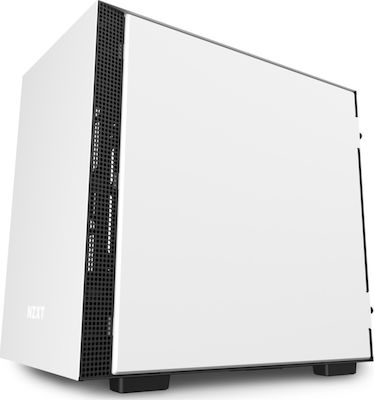 NZXT H210 Gaming Mini Tower Κουτί Υπολογιστή με Πλαϊνό Παράθυρο Λευκό