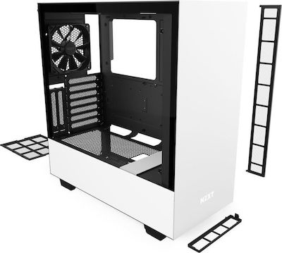 NZXT H510i Gaming Midi Tower Κουτί Υπολογιστή με Πλαϊνό Παράθυρο και RGB Φωτισμό Λευκό