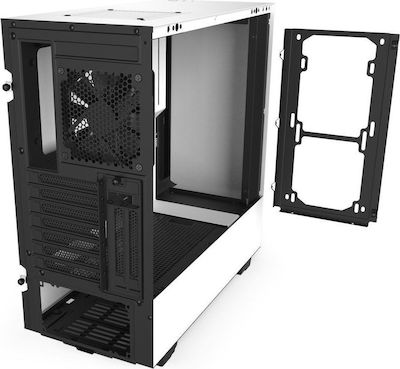 NZXT H510i Gaming Midi Tower Κουτί Υπολογιστή με Πλαϊνό Παράθυρο και RGB Φωτισμό Λευκό