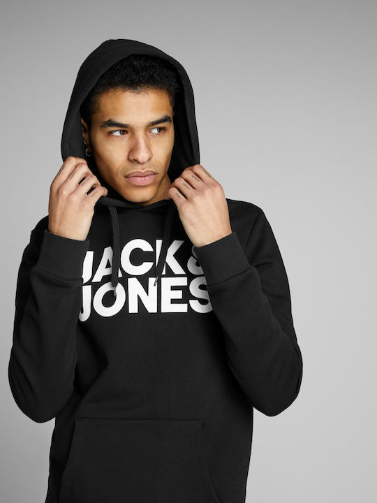 Sweatshirt with Hood Black/White letters
