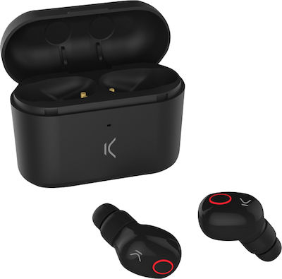 Ksix Free Pods In-ear Bluetooth Handsfree Headphone with Charging Case Black