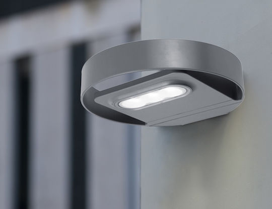 Lutec Lord Wall Mounted Solar Light 1W 100lm Natural White 4000K with Photocell IP44