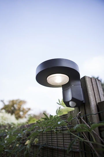 Lutec Diso Wall Mounted Solar Light 2W 200lm Natural White 4000K with Motion Sensor and Photocell IP44 12.5cmx17.5cmx16cmcm