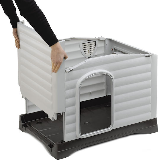 Ferplast Dogvilla Hundehaus Kunststoff Außenbereich Braun 88x72x65cm