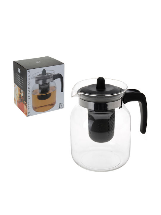 Excellent Houseware Glas-Teekanne Mit Filter Transparente 1500ml