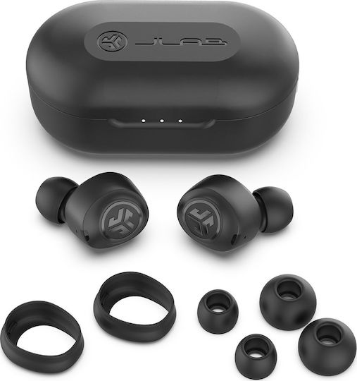 Jlab JBuds Air Bluetooth Handsfree Earphones with Sweat Resistance and Charging Case Black