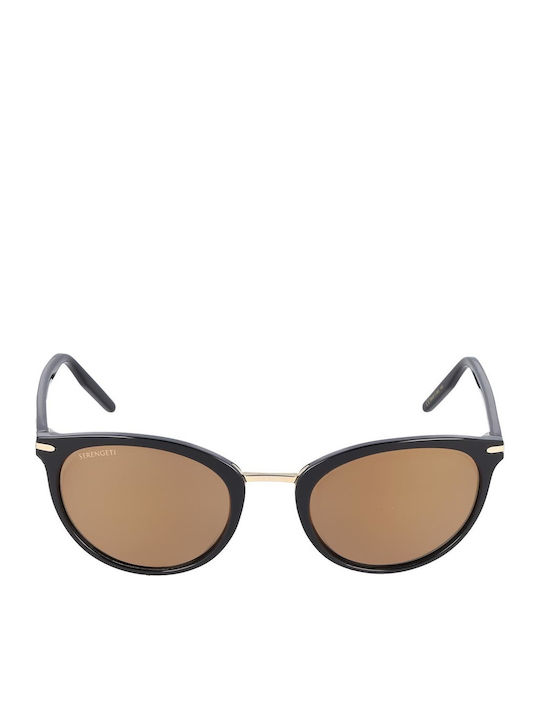 Serengeti Elyna Women's Sunglasses with Black Plastic Frame and Polarized Lens 8846