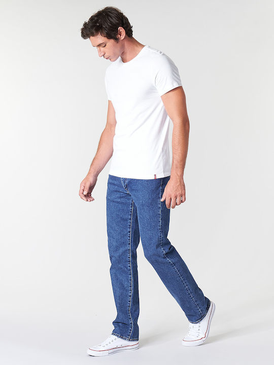 514 Men's Jeans Pants with Regular Straight Fit Navy Blue