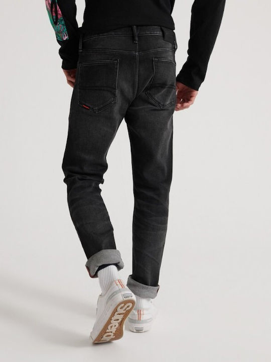 Superdry Tyler Ανδρικό Παντελόνι Τζιν σε Slim Εφαρμογή Black Denim