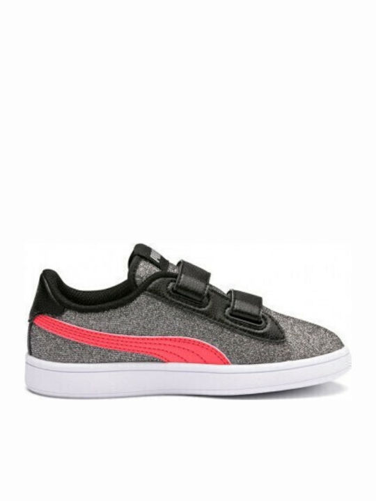 Smash Glitz Glam Kids Sneakers with Scratch Silver