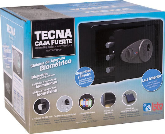 BTV TECNA-250 Safe with Digital Fingerprint Lock L35xW25xH25cm 10905