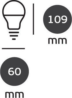 VK Lighting LED Bulb 11W 112mm For E27 Socket And A60 Shape Warm White 1055lm