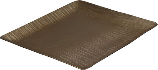 InTheBox Aluminum Decorative Platters Set Thread Aluminum Tray Champagne 29.5x29.5xH3cm Beige 30x30x3cm 4pcs