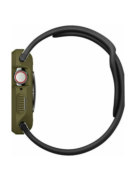 Spigen Rugged Armor Silicone Case in Khaki color for Apple Watch 44mm