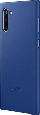 Samsung Leather Cover Umschlag Rückseite Leder Blau (Galaxy Note 10) EF-VN970LLEGWW