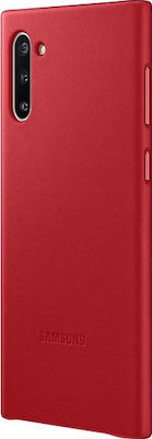 Samsung Leather Cover Umschlag Rückseite Leder Rot (Galaxy Note 10) EF-VN970LREGWW