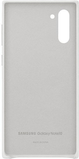 Samsung Leather Cover Back Cover Δερμάτινο Λευκό (Galaxy Note 10)