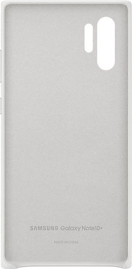 Samsung Leather Cover Umschlag Rückseite Leder Weiß (Galaxy Note 10+)