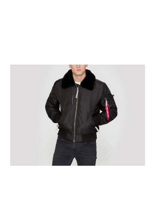 Alpha Industries Injector III Herren Winter Jacke Bomber Schwarz