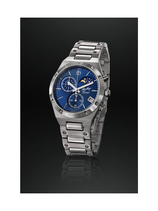 Mathey Tissot Elisir H680CHABU Blue Silver Skroutz.gr