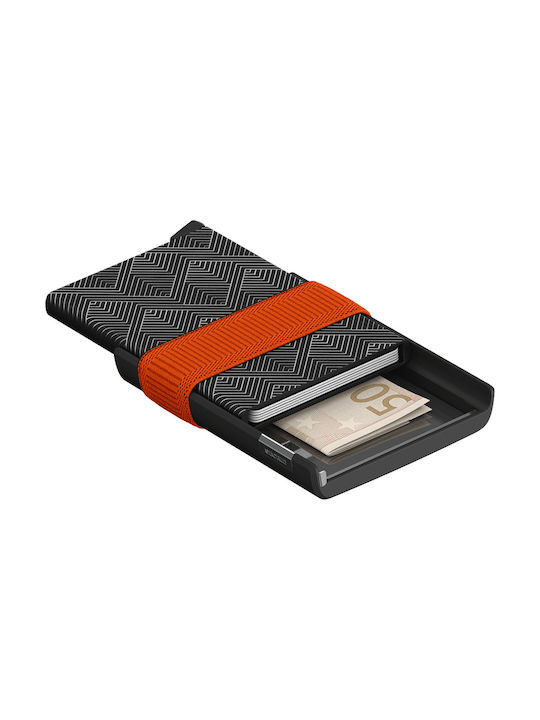 Cardslide Men's Card Wallet with RFID και Slide Mechanism Gray