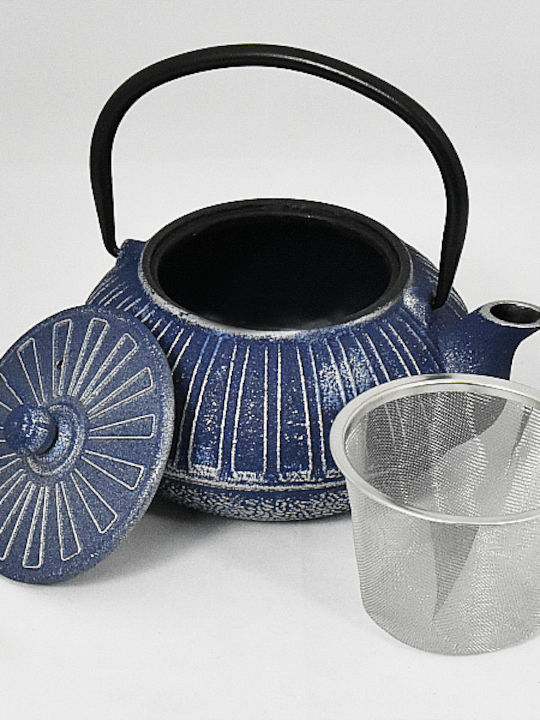 Τσαγιέρα με Φίλτρο Μαντεμένια Silver Blue 600ml
