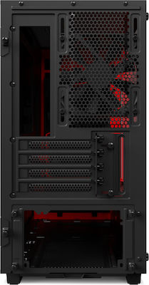 NZXT H400i Gaming Midi-Turm Computergehäuse mit RGB-Beleuchtung Rot
