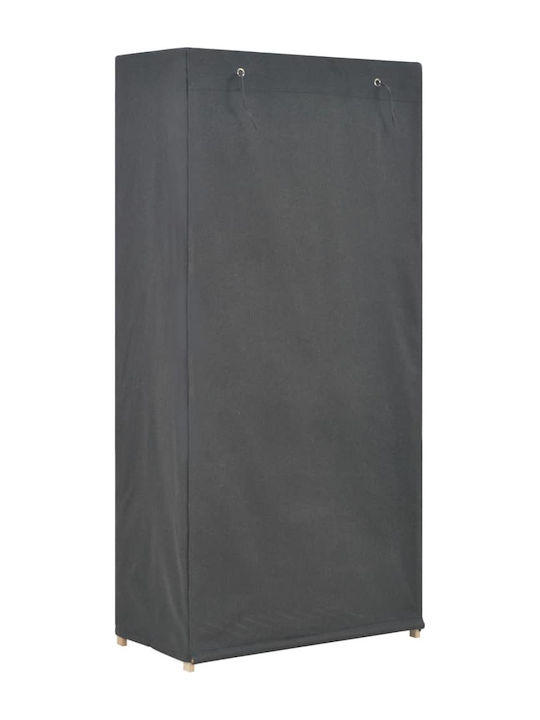 vidaXL Fabric Wardrobe with Shelves in Gray Color 79x40x170cm