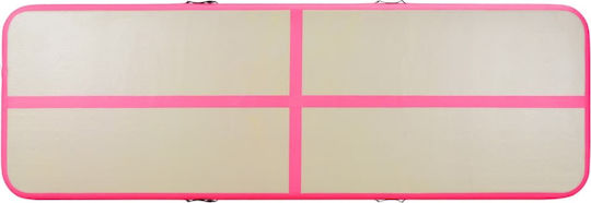 vidaXL AirTrack Saltea Echipamente Fitness Roz (600x100x10cm)