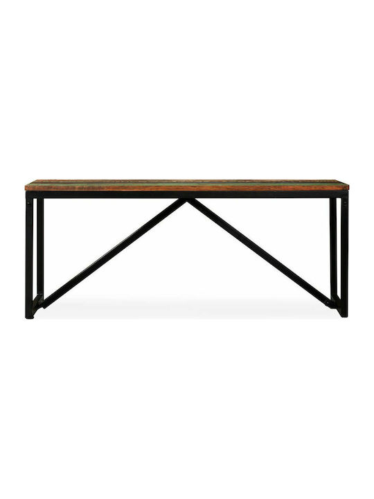 Dining Room Bench with Wooden Surface Brown 110x35x45cm