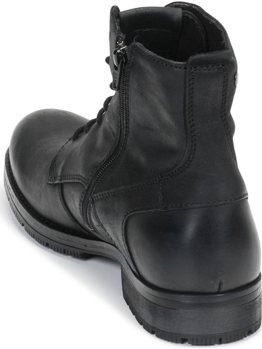 Δερμάτινα Ανδρικά Αρβυλάκια Anthracite Black