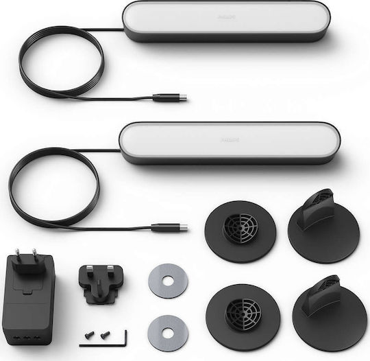Philips Hue Play WiFi Dekorative Lampe Bar Schwarz 2Stück