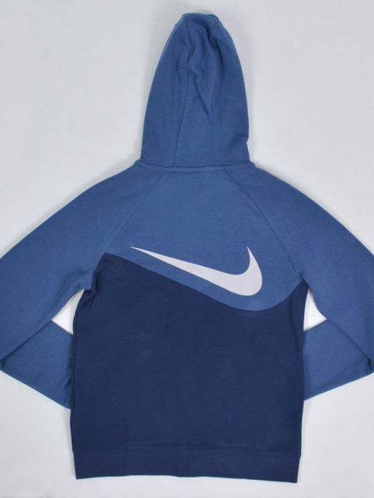 Nike Παιδική Ζακέτα Φούτερ Swoosh Navy Μπλε