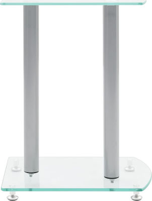 vidaXL Floor Standing Speaker Stands (Pair) Silver