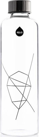 Equa Mismatch Flasche Wasser Glas mit Schraubverschluss Graphite 750ml